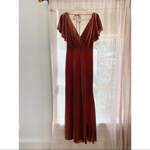 Jenny Yoo Ellis Velvet Dress English Rose size 4